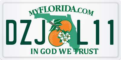 FL license plate DZJL11