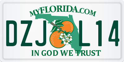 FL license plate DZJL14