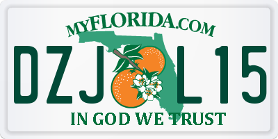 FL license plate DZJL15
