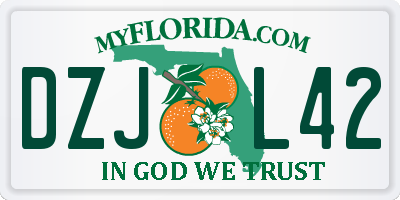 FL license plate DZJL42