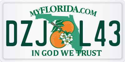 FL license plate DZJL43