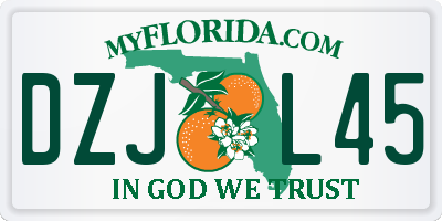 FL license plate DZJL45