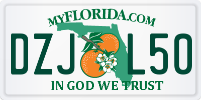 FL license plate DZJL50