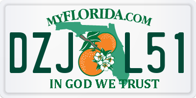 FL license plate DZJL51
