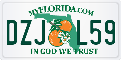 FL license plate DZJL59