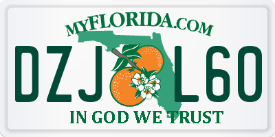 FL license plate DZJL60