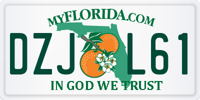 FL license plate DZJL61