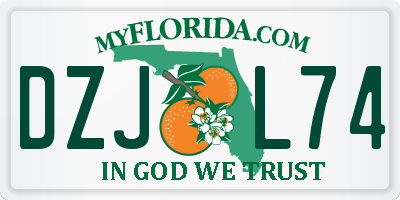 FL license plate DZJL74
