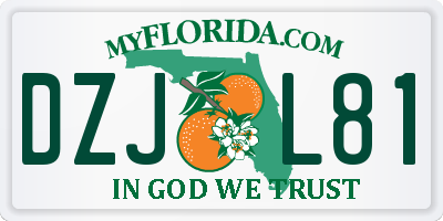 FL license plate DZJL81