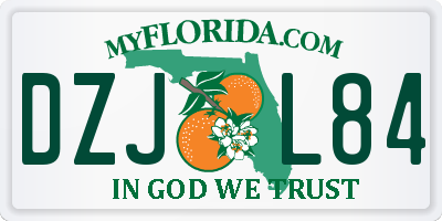 FL license plate DZJL84