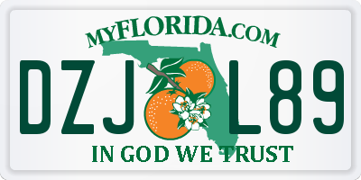 FL license plate DZJL89