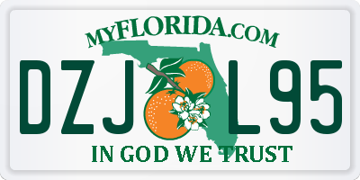 FL license plate DZJL95