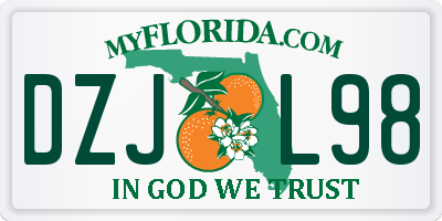 FL license plate DZJL98