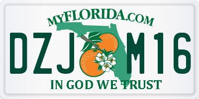 FL license plate DZJM16