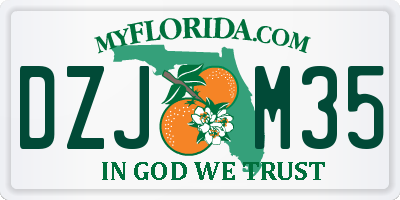 FL license plate DZJM35