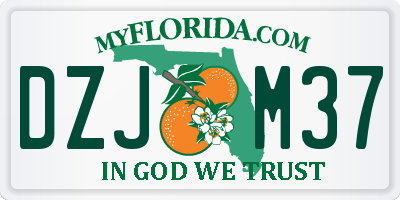 FL license plate DZJM37