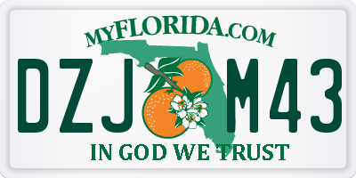 FL license plate DZJM43