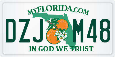 FL license plate DZJM48
