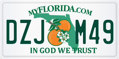 FL license plate DZJM49