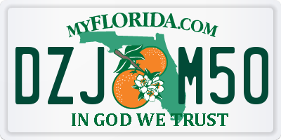 FL license plate DZJM50
