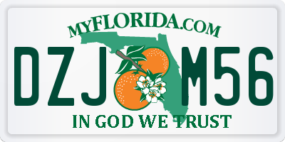 FL license plate DZJM56