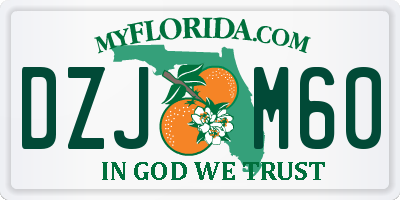 FL license plate DZJM60