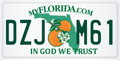 FL license plate DZJM61