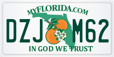 FL license plate DZJM62