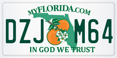 FL license plate DZJM64