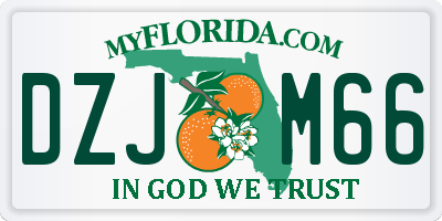 FL license plate DZJM66