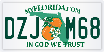 FL license plate DZJM68