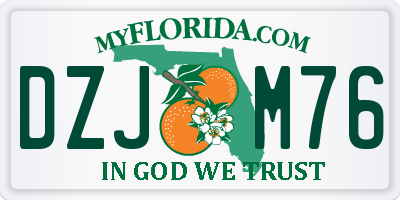 FL license plate DZJM76