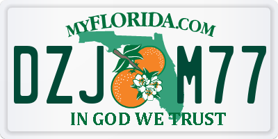 FL license plate DZJM77