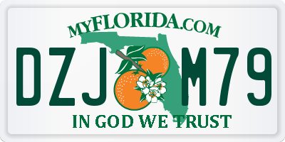 FL license plate DZJM79