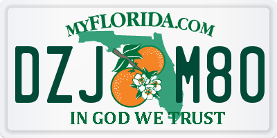 FL license plate DZJM80