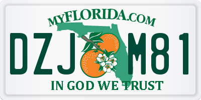 FL license plate DZJM81
