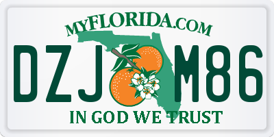 FL license plate DZJM86
