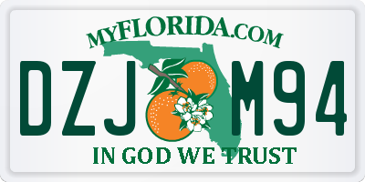 FL license plate DZJM94