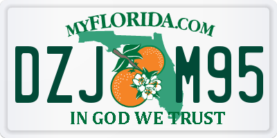 FL license plate DZJM95