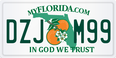 FL license plate DZJM99