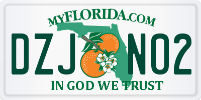 FL license plate DZJN02
