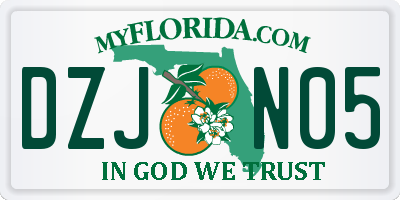 FL license plate DZJN05