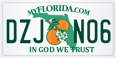 FL license plate DZJN06