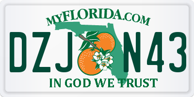 FL license plate DZJN43