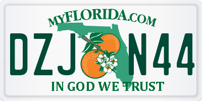 FL license plate DZJN44