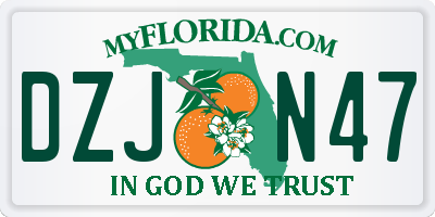 FL license plate DZJN47
