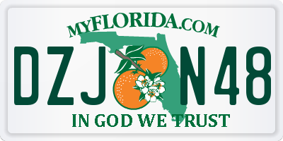 FL license plate DZJN48