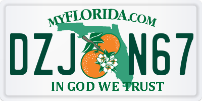 FL license plate DZJN67