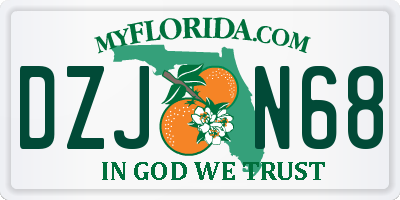 FL license plate DZJN68