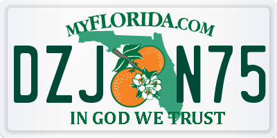 FL license plate DZJN75